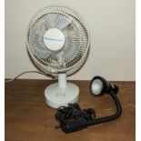 An electric fan and a lamp