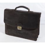 A leather briefcase