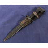 A Swedish WWI bayonet M1896 with scabbard and frog stamped EJ AB numbered 318