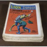 22 vintage Lion and Champion comic books August to December 1966