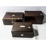 Three Victorian boxes