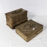 Two wooden boxes