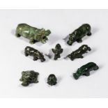 Assorted hard stone animals