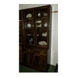 A 1960s mahogany bookcase.