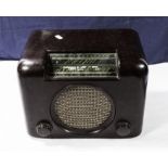 A vintage bakelite radio