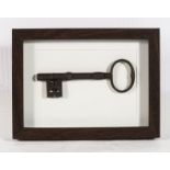 A large framed 18th century Scottish key