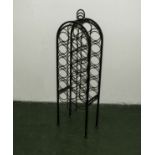 An iron wine rack