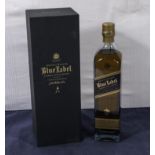 A bottle of Johnnie Walker Blue Label blended Scotch whisky, 750ml. Bottle No. AC6 35392