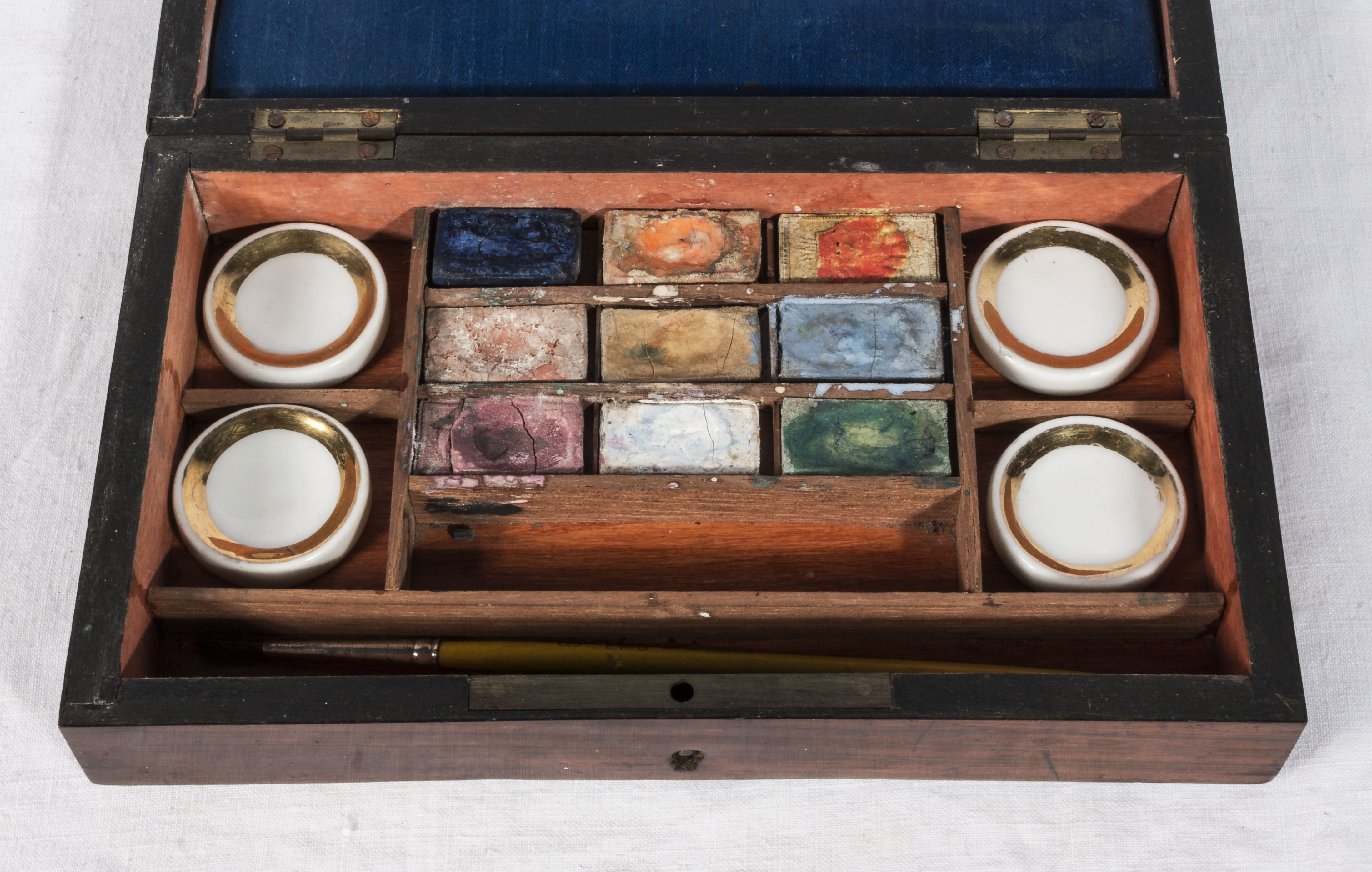 A draughtsman's instrument set with a paint palette - Image 4 of 5