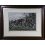 George Wright (1860-1940) framed hand coloured gravure entitled 'His Same Old Game' image size