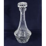 A glass decanter