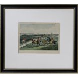 Henry Alken Jnr (1810-1894) framed aquatint entitled 'To the Craners of England' 15cm x 19cm