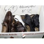 A box of gent's shoes sizes 7 and 7.5