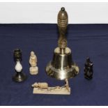 hand bell, candle holder and other items