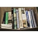 A box of cookery books and others