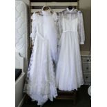 A 1960's wedding dress and bridesmaids dress