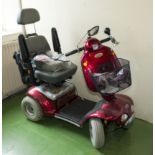 A mobility scooter.