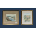 Two framed watercolours