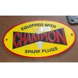 Champion Spark Plugs plaque