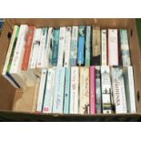 A box of paperback books