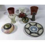 Assorted pottery items