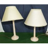 A pair of table lamps