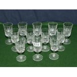 12 sherry glasses