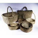 Assorted wicker baskets