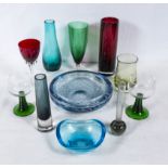 A collection of art glass