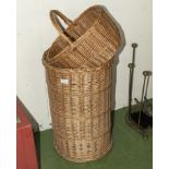 A collection of wicker baskets