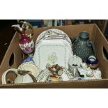 A box containing pottery and china