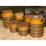 A collection of Hornsea pottery 'Heirloom' storage jars