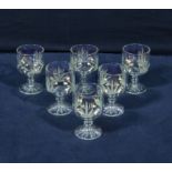 Six liqueur glasses