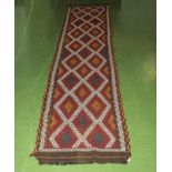 A Suzni Kilim runner, 277cm x 74cm