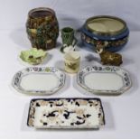 Assorted pottery items including Sylvac, Mason's and Carlton Ware