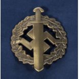 German S.A. Sports badge makers mark to reverse