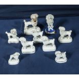 A collection of Victorian Staffordshire poodles St Boswells estate.