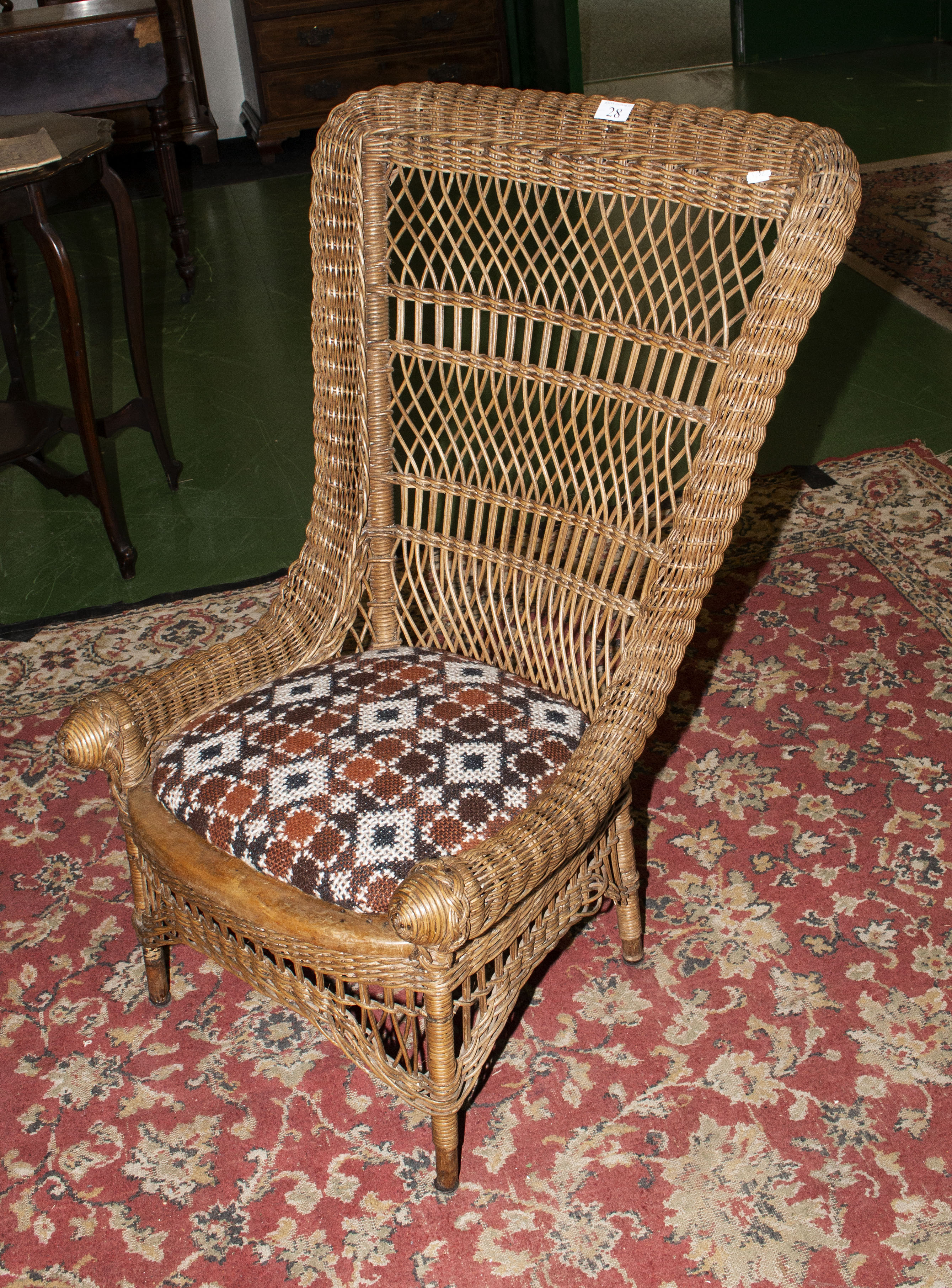 A lovely wicker chair,