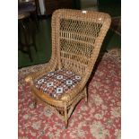 A lovely wicker chair,