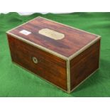 A mahogany brass bound writing box 10inch wide