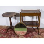 A table/tea trolley and a mirror