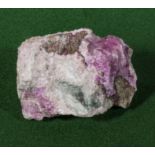 Cobalto calcite natural crystals on matrix