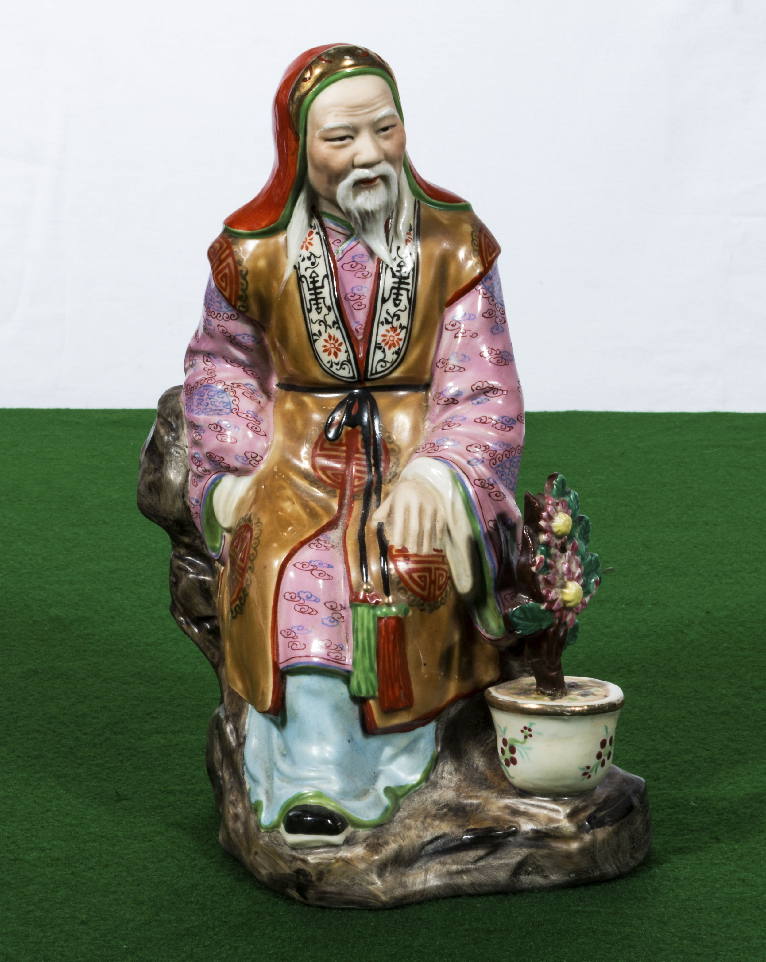 A Chinese famille Rose Republic period figure a sage