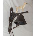 Cast white dog bell