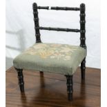 A doll's Victorian bobbin chair