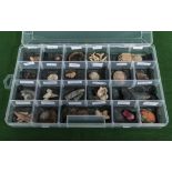 Large box of mixed fossils