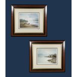 A pair of David Dane prints depicting lake scenes, signed in pencil D F Dane