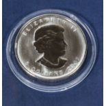 A Canadian Maple 1oz 999 fine silver 5 dollar piece2007