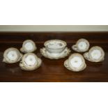 A Victorian part tea set,