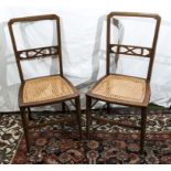 A pair of Edwardian bedroom chairs